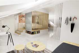 architecte d'intérieur toulouse, vues 3D pour la rénovation d'un appartement et décoration par le studio de design et fabrication studio superstrate